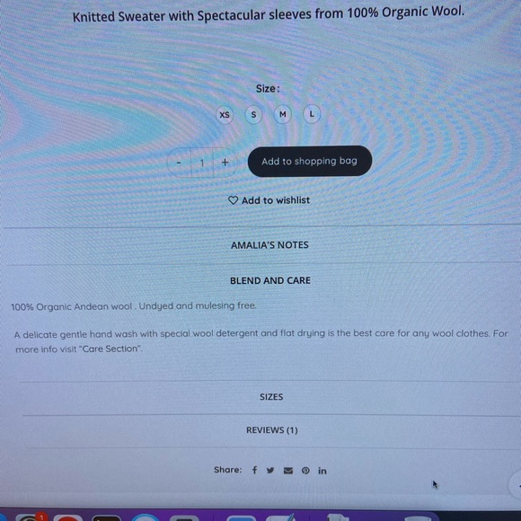 Ami Amalia wool sweater. Size L ( running small. M or S) - Picture 8 of 9